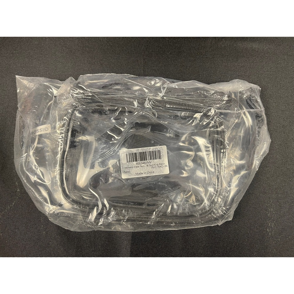 Mossio Clear Fanny Pack Stadium Approved Black Trim Waist Bag PVC-YAO-BK NEW
